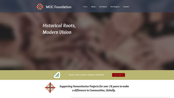 Screenshot of the The Military Order Of The Collar Charitable Foundation website