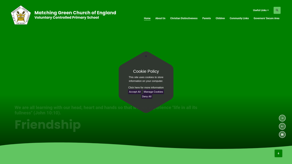 Screenshot of the Friends Of Matching Green School website