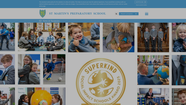 Screenshot of the St Martins Parents Teachers Association website