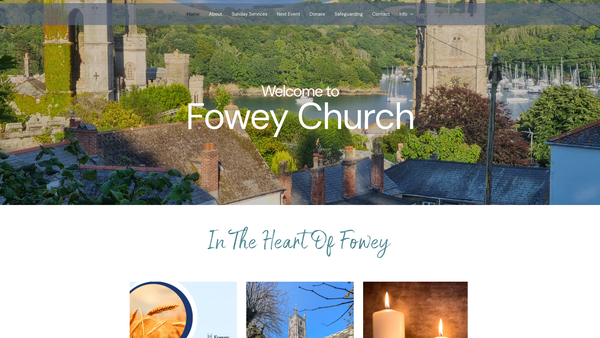 Screenshot of the The Friends Of St Fimbarrus Church Fowey website