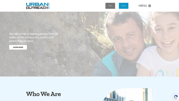 Screenshot of the Urban Outreach (Bolton) website