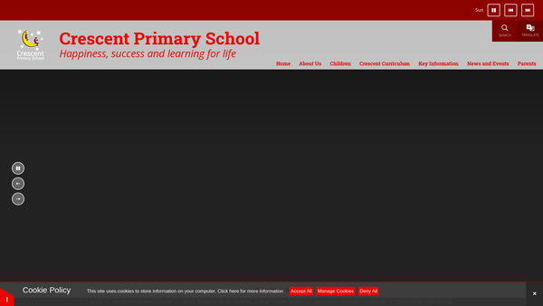 Screenshot of the Crescent Primary School Fund website