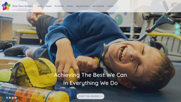 Screenshot of the Pear Tree Special School Fund website