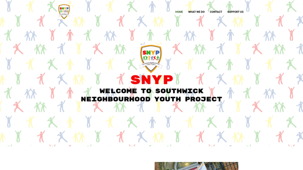 Screenshot of the Southwick Neighbourhood Youth Project website