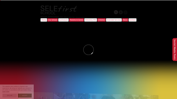 Screenshot of the Hexham The Sele First School Parent Teachers Association website