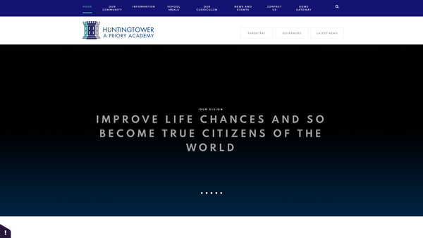 Screenshot of the Huntingtower Community Primary School Fund website