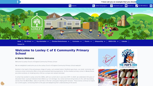 Screenshot of the The Friends Of Loxley School website
