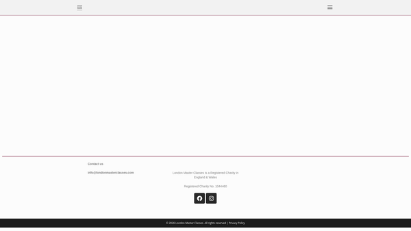 Screenshot of the London Master Classes website