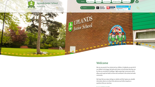 Screenshot of the Uplands Junior School Fund website
