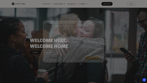Screenshot of the The Word Of Life (Sweden)charitable Trust website