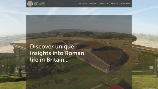 Screenshot of the Oglander Roman Trust website