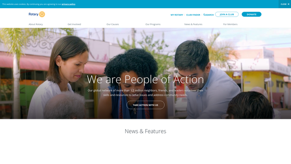 Screenshot of the Rotary Club Of Middlesbrough Cleveland Trust Fund website