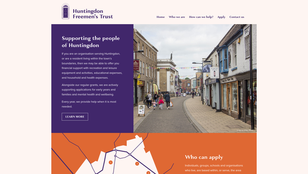 Screenshot of the Huntingdon Freemen's Trust website