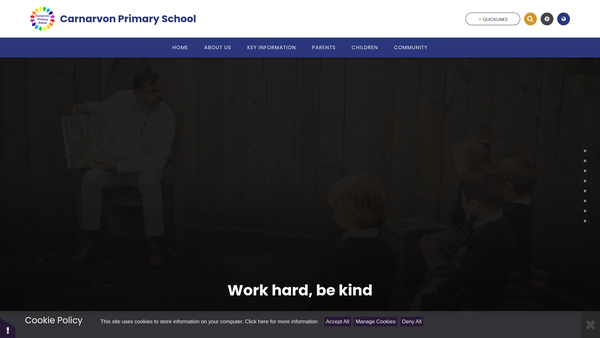 Screenshot of the Carnarvon Primary School Fund website