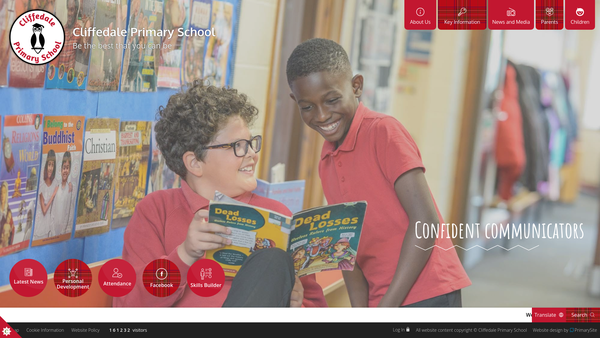 Screenshot of the Cliffedale School Fund website