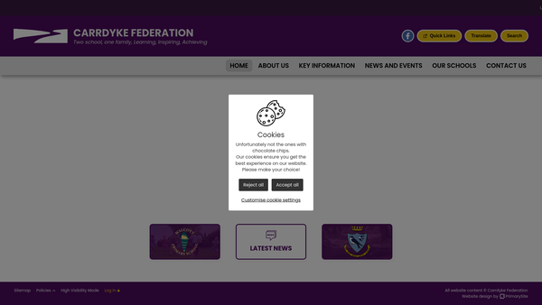 Screenshot of the Mrs Mary King's C.E. (Cont) School Fund website