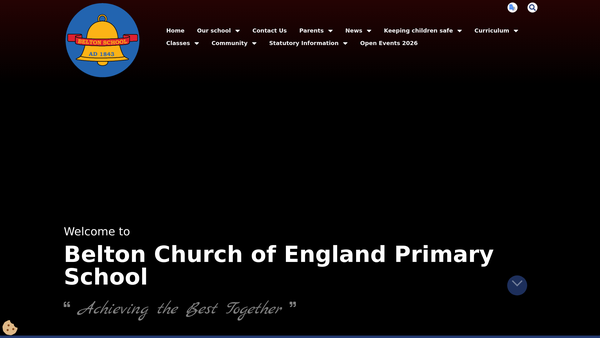 Screenshot of the Friends Of Belton School website