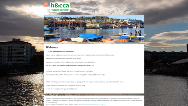 Screenshot of the Hotwells And Cliftonwood Community Association website