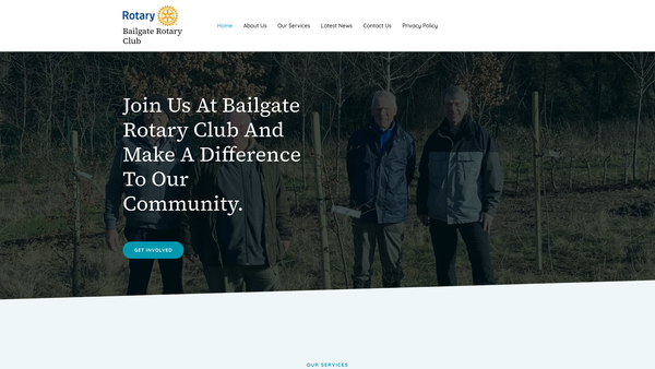 Screenshot of the The Rotary Club Of Bailgate Lincoln Charity Fund website