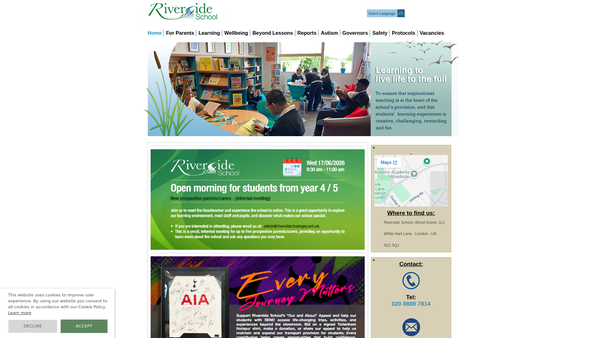 Screenshot of the Out And About website