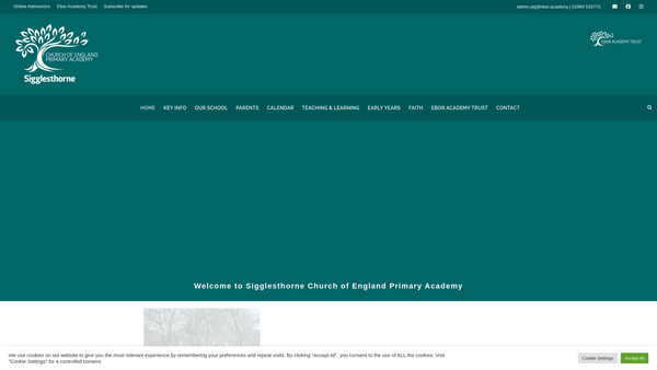 Screenshot of the Sigglesthorne School Parent Teacher Association website
