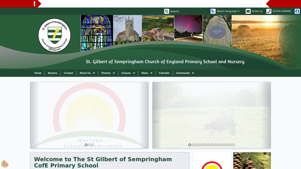 Screenshot of the St Gilbert Of Sempringham Church Of England School, School Fund website