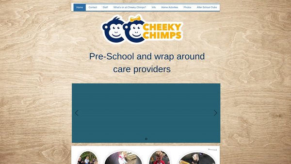 Screenshot of the Cheeky Chimps At Ashcott website