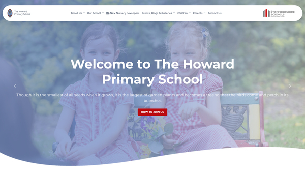 Screenshot of the The Friends Of The Howard School Home-School Association website