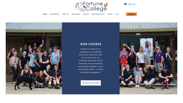 Screenshot of the The Fortune Centre Of Riding Therapy website