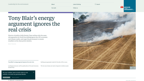 Screenshot of the The Green Alliance Trust website