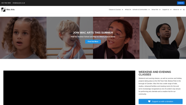 Screenshot of the The Hamden Trust website