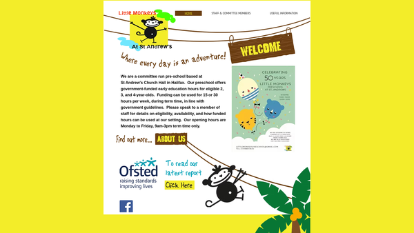 Screenshot of the St Andrew's Playgroup (Halifax) website