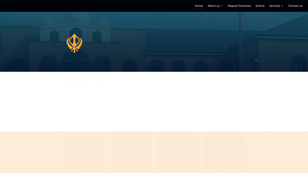 Screenshot of the Brent Sikh Centre website