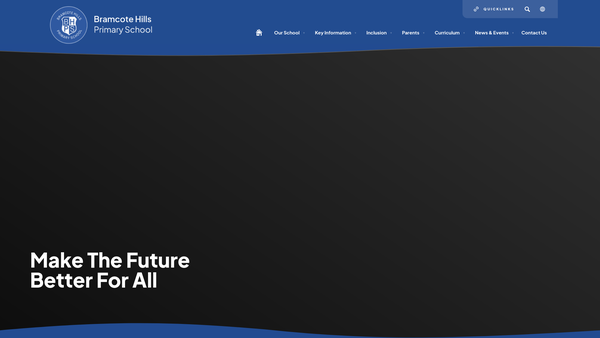 Screenshot of the Bramcote Hills Primary School School Fund website