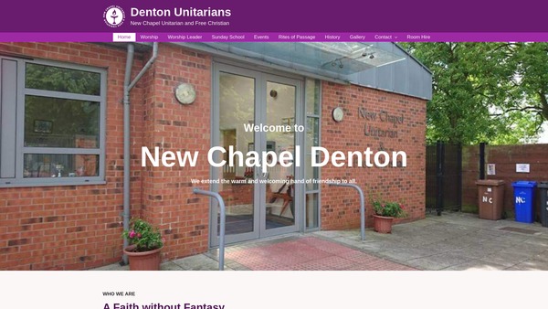 Screenshot of the Wilton Street Chapel Denton website