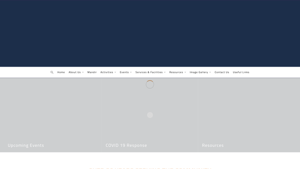 Screenshot of the Shree Bharatiya Mandal (Indian Association) Tameside website