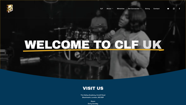 Screenshot of the City Faith Ministries Trust website