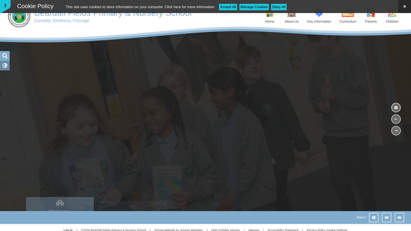 Screenshot of the Beardall Fields Primary School Fund website