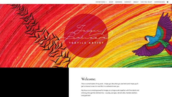 Screenshot of the New Creations website