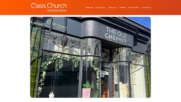 Screenshot of the Oasis Church Southampton website