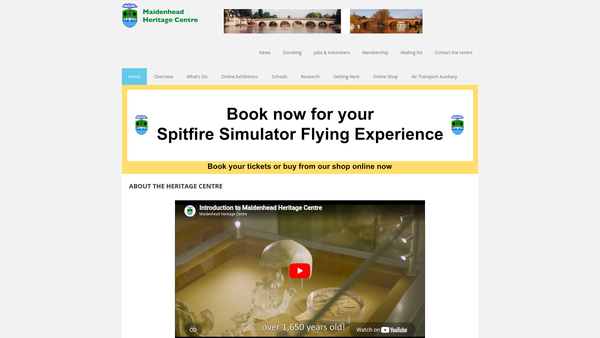Screenshot of the Maidenhead Heritage Trust website