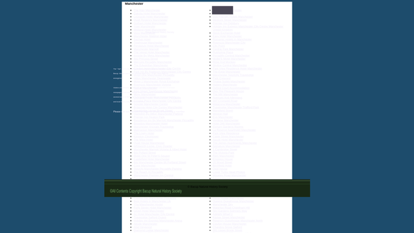 Screenshot of the The Bacup Natural History Society website