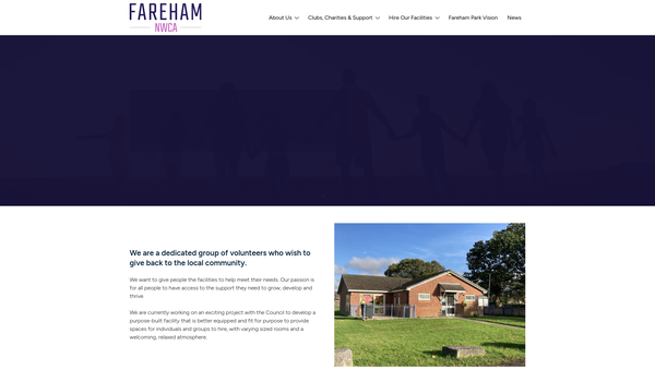 Screenshot of the North West Community Association website