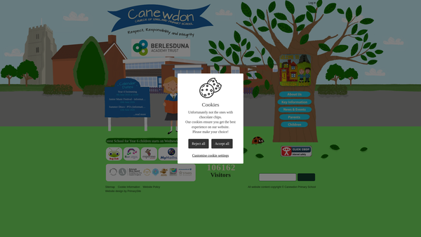 Screenshot of the Friends Of Canewdon School website