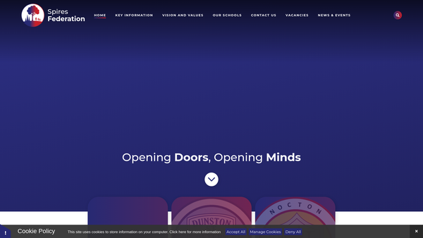Screenshot of the Dunston St Peter's School Fund website