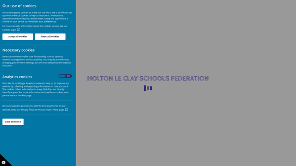 Screenshot of the Holton Le Clay Junior School Fund website