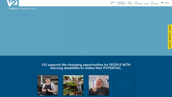 Screenshot of the Vision 21 (Cyfle Cymru) website
