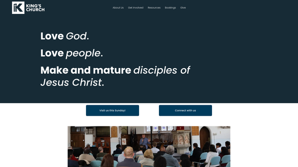 Screenshot of the The Kings Church Kingston Trust website
