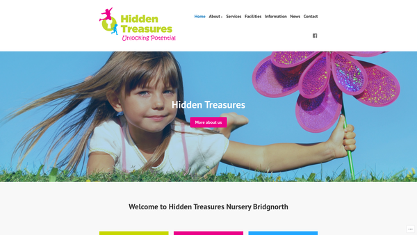 Screenshot of the Hidden Treasures website