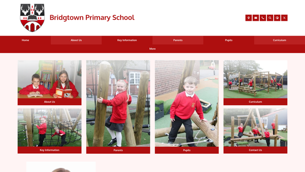 Screenshot of the Bridgtown Parent Teachers And Friends Association website